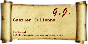 Gaszner Julianna névjegykártya