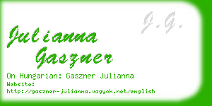 julianna gaszner business card